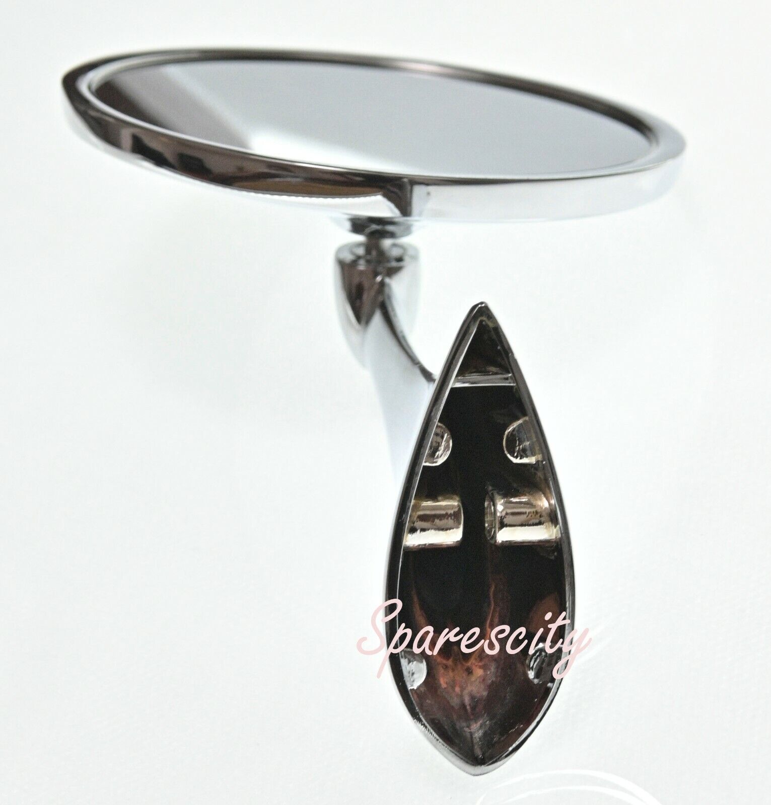 CHEV CHEVROLET CORVETTE STINGRAY BOWTIE MIRROR Large 120mm METAL TRIPLE CHROME