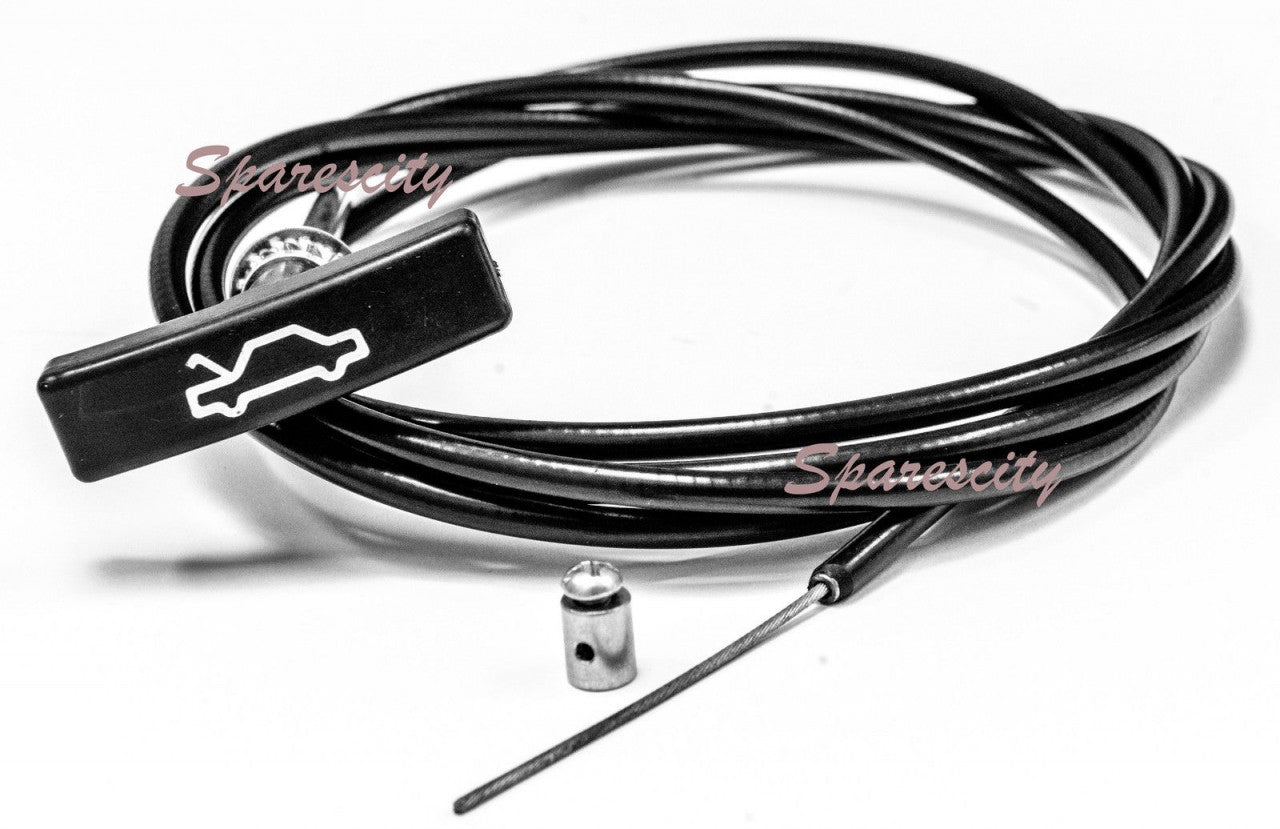 UNIVERSAL T HANDLE BONNET HOOD RELEASE CABLE & CLAMP STOP no twist NEW 205cm