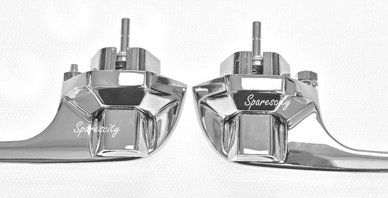 HOLDEN HD HR HK HT HG OUTER CHROME DOOR HANDLE SET 2 (PAIR) FRONT OR REAR SEDAN WAGON UTE MONARO N E W