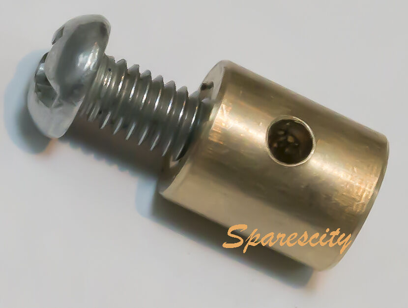 Universal brass cable stop end for bonnet hood release cable Holden Falcon Valiant