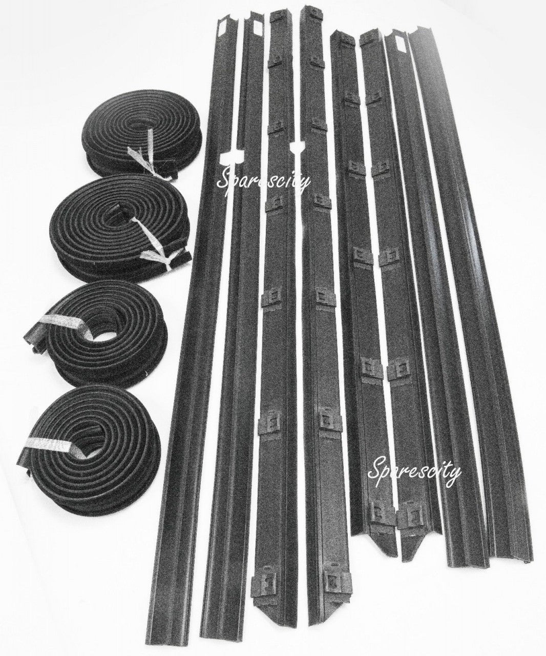 FORD DOOR BELT FRONT & REAR OUTER & INNER XD XE XF ZJ ZK ZL BAILEY FLOCKING 12 piece rubber kit