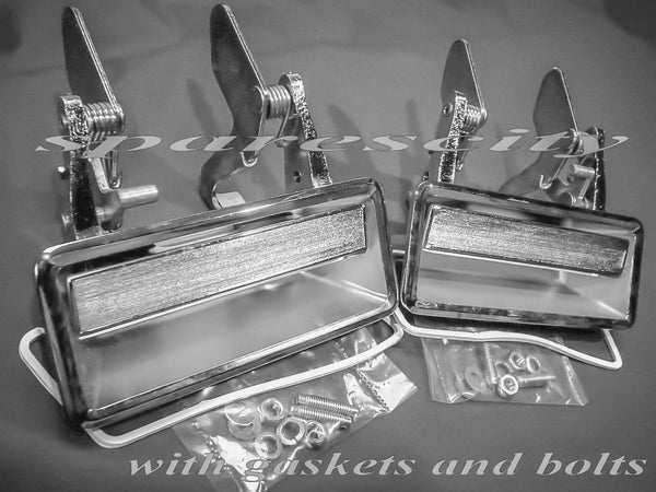 FORD FALCON XB XC DOOR HANDLES LEFT & RIGHT (PAIR) FRONT OUTER CHROME NEW
